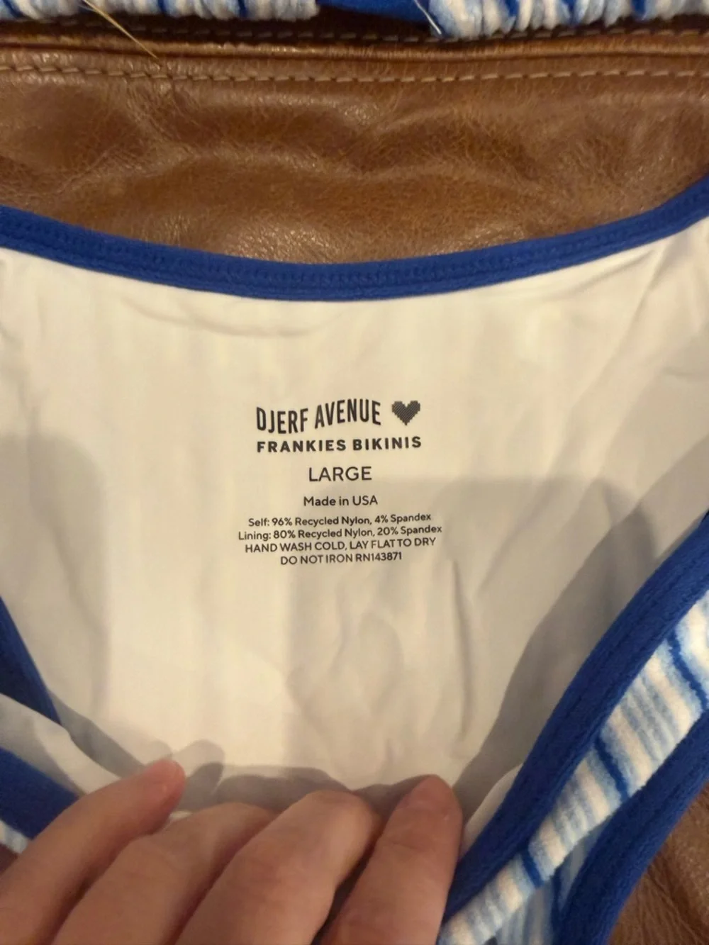 Frankie’s Bikinis x Djerf Avenue Striped Terrycloth Bikini